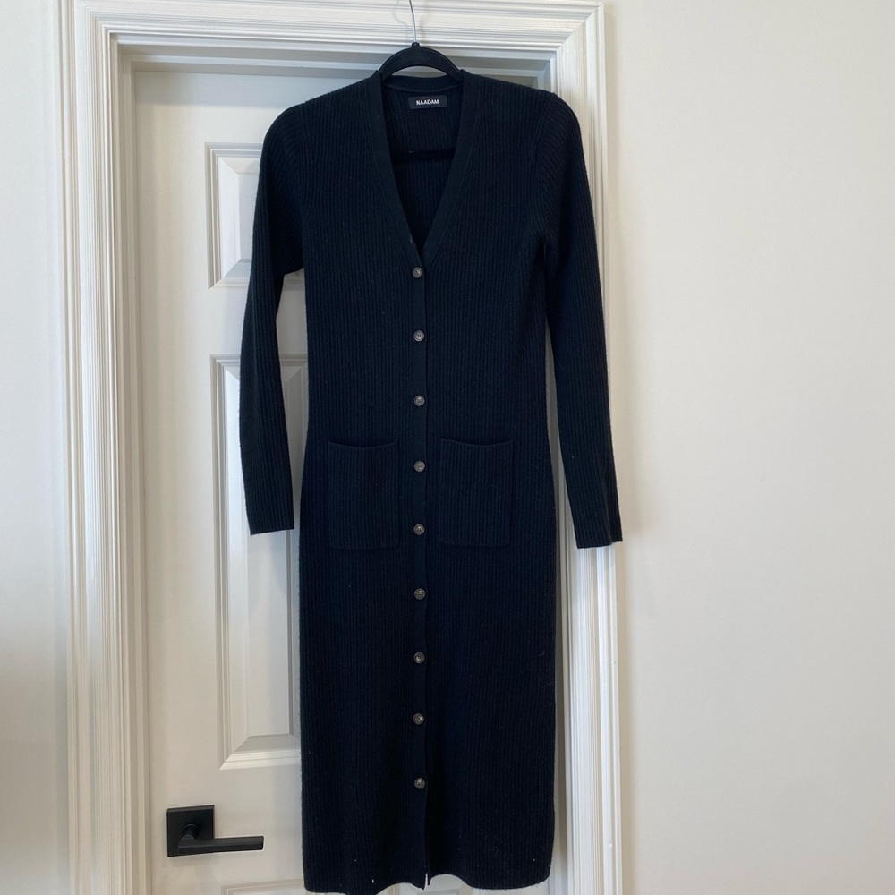 NAADAM 100% Cashmere Cardigan Dress